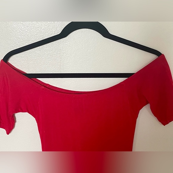 Daisy Street Co UK Cap Sleep Red Stretch Dress - XS - Picture 5 of 6